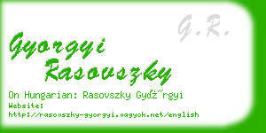 gyorgyi rasovszky business card